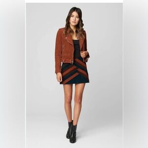 BLANKNYC Corduroy Rust Brown Moto Jacket Urban Outfitters-‎ Medium (NO BELT)